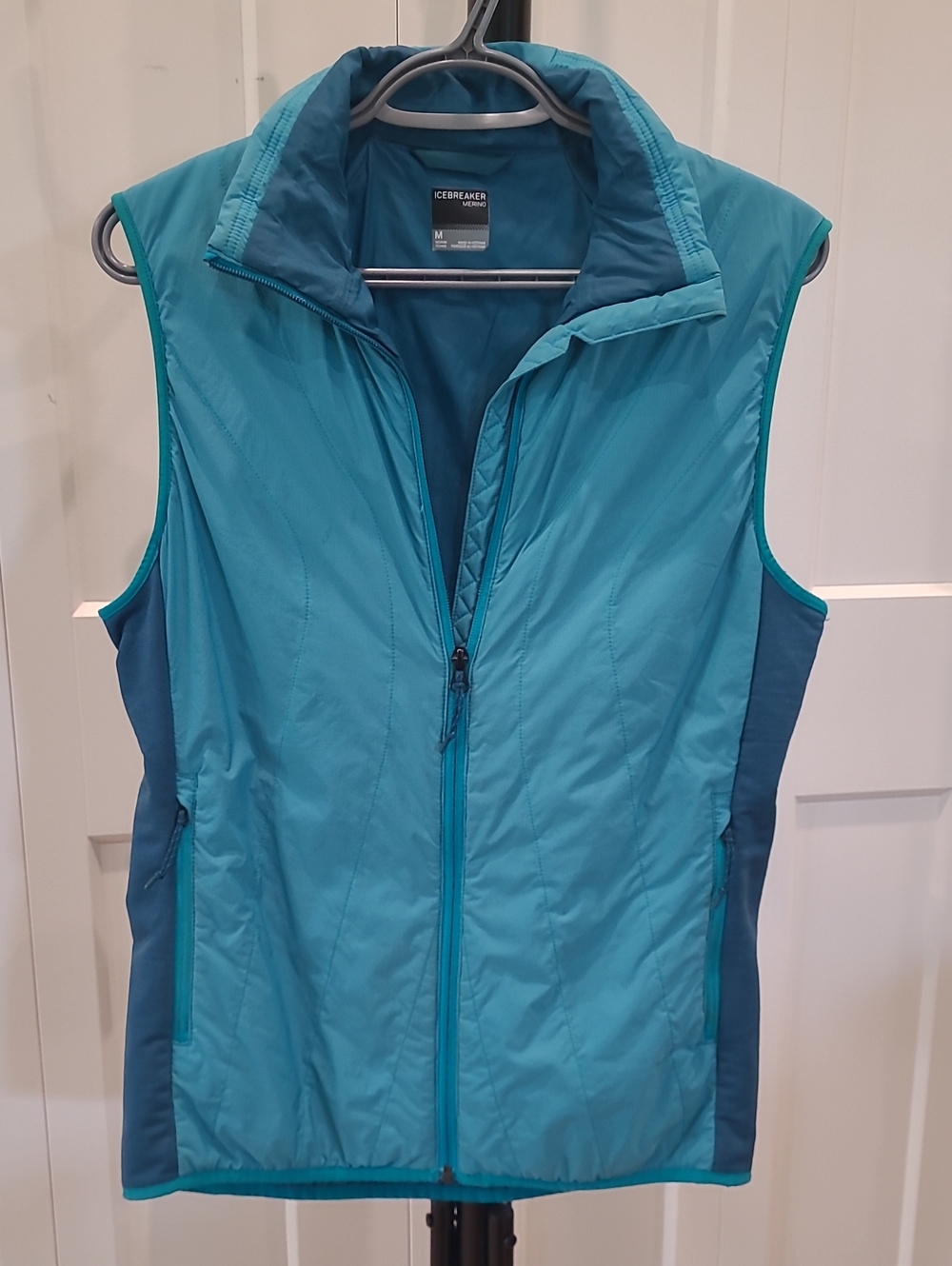 Icebreaker Teal and Navy Women's Insulated Vest
